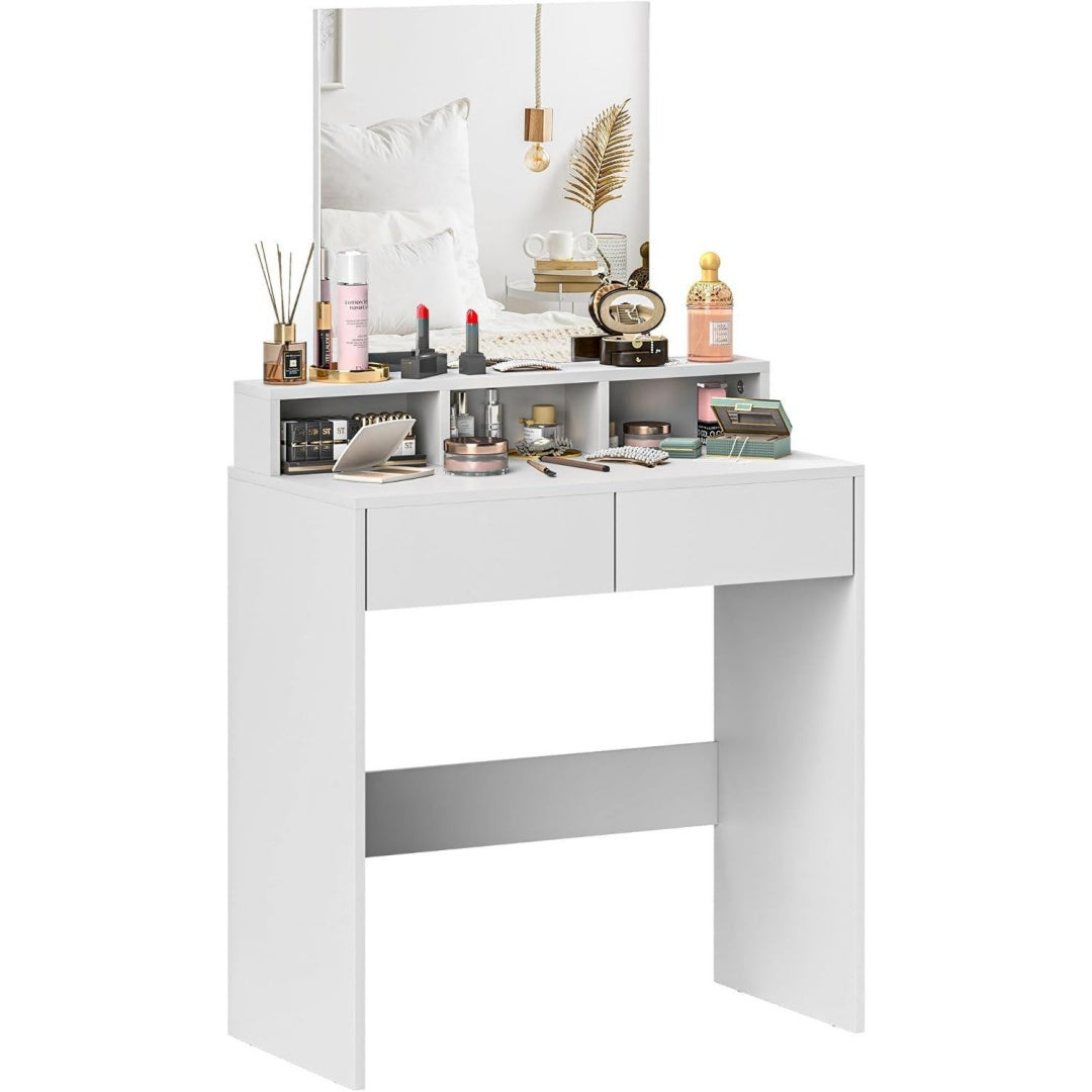Table de maquillage gris clair industrielle