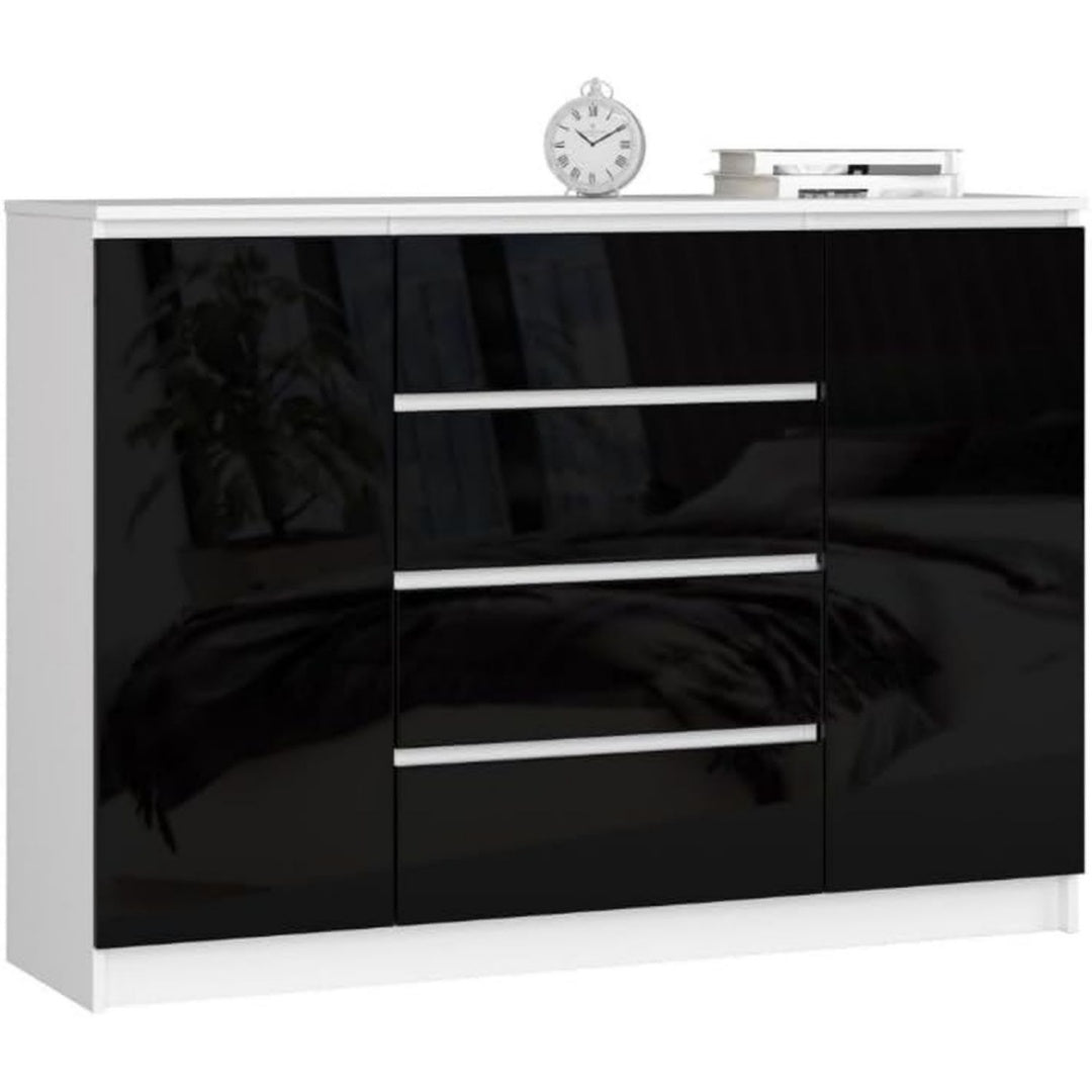 Commode gris fonce, 40 x 139 x 99 cm, contemporain