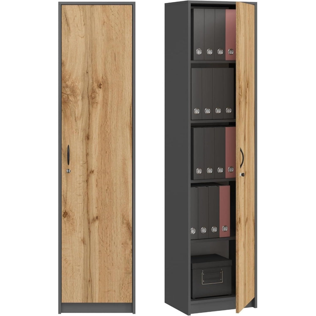 Armoire marron, bureau pour une decoration moderne
