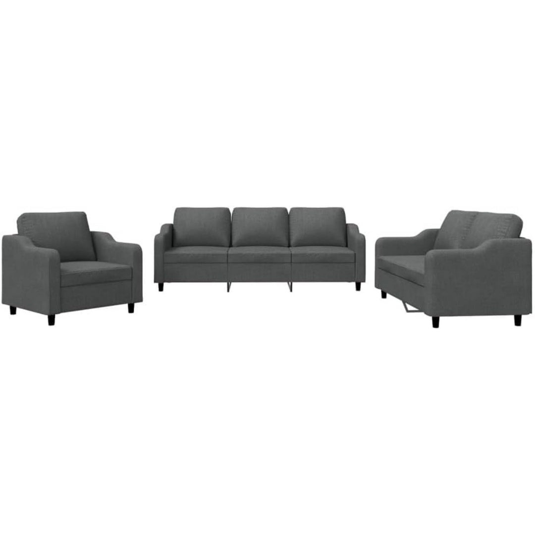 Canape d'appoint gris fonce en acier 198 x 77 x 80 cm