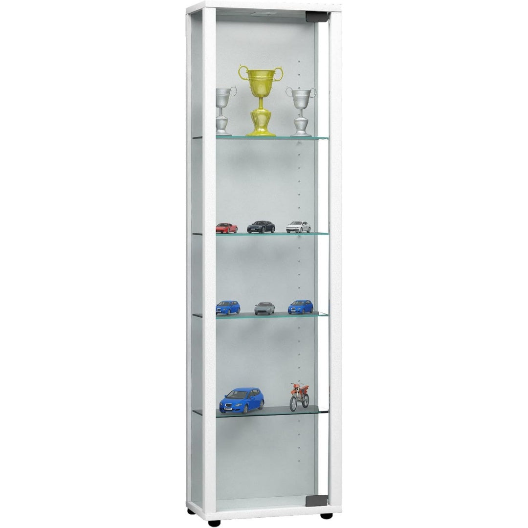 Vitrine gris clair authentique moderne 115 x 33 x 18 cm