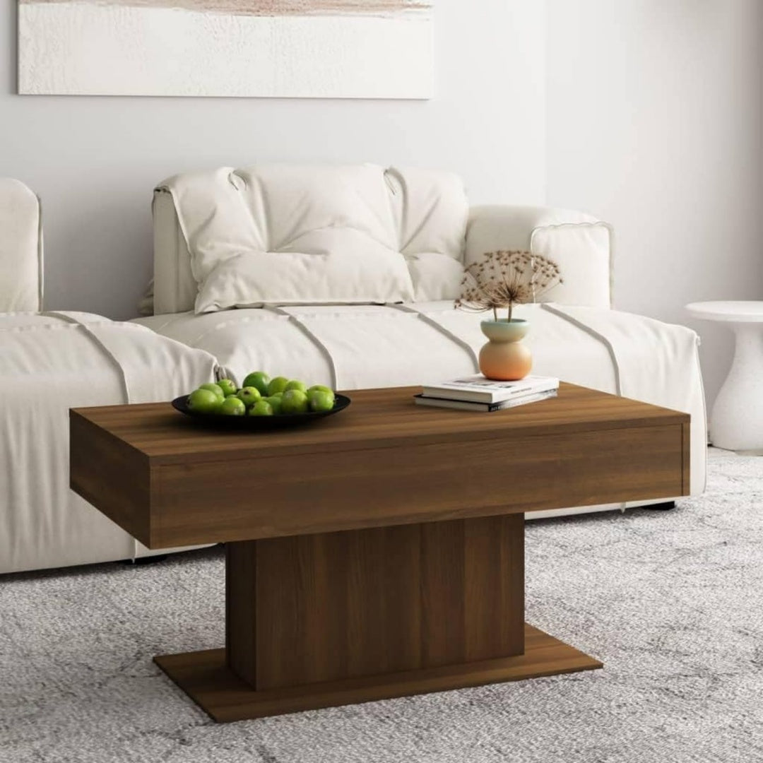 Table basse gris clair 96 x 50 x 45 cm