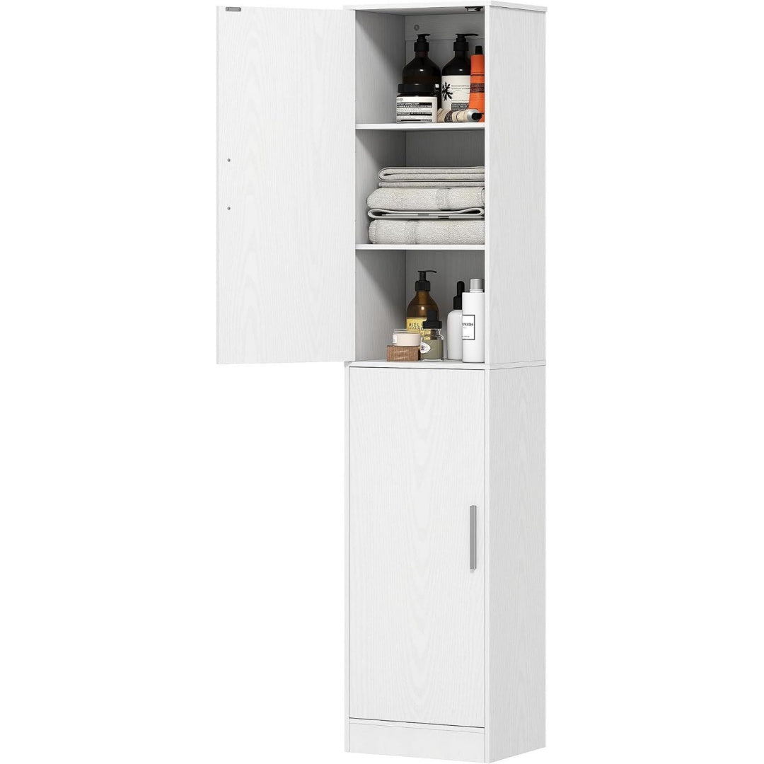 Gris clair colonne de rangement esprit rustique avec 2 tiroirs