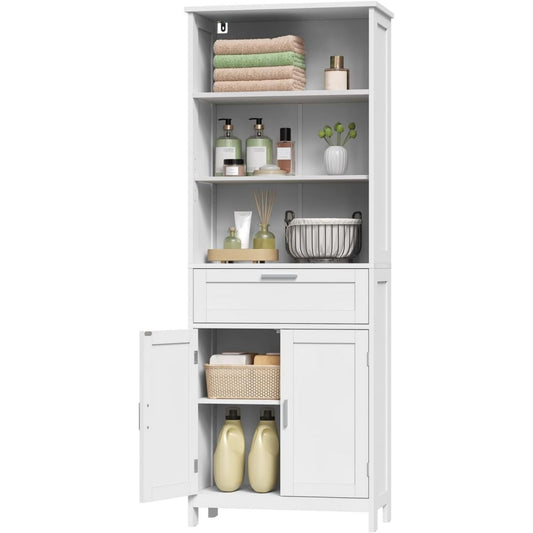 Tour de rangement gris clair 60 x 160 x 30cm, hauteur reglable