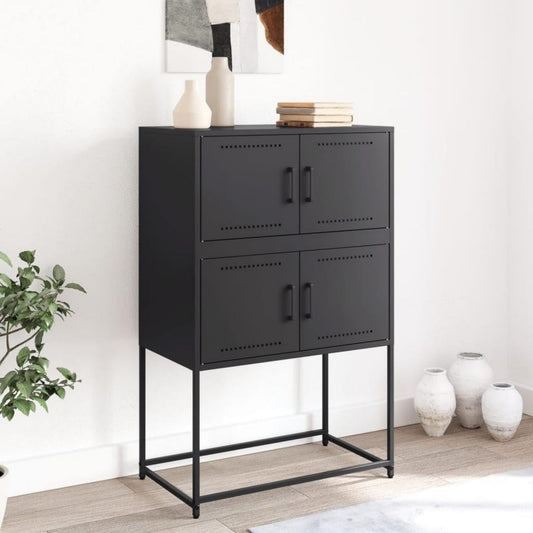 Vaisselier haut gris style industriel structure metallique