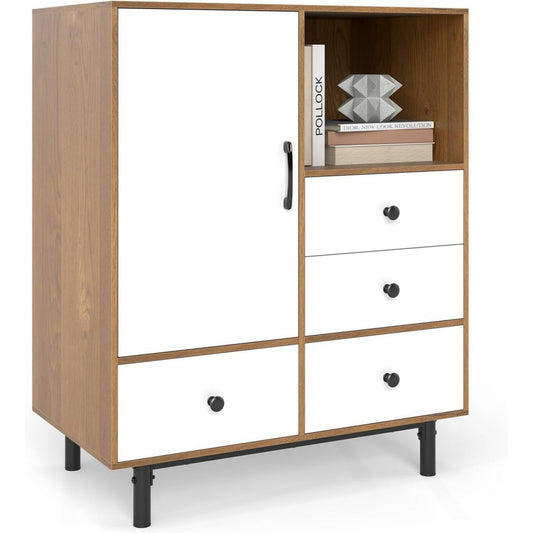 Buffet 80 cm de large en bois beige