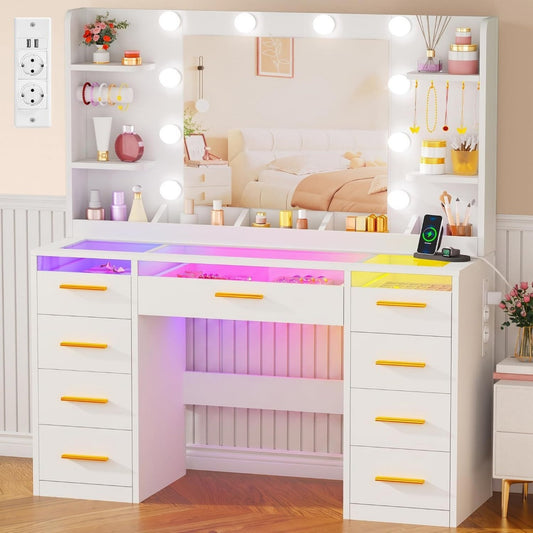 Coiffeuse en verre design soigne