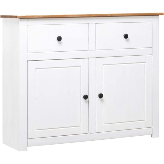 Gris clair enfilade esprit rustique, 95, 4 x 43, 8 x 13, 8 cm