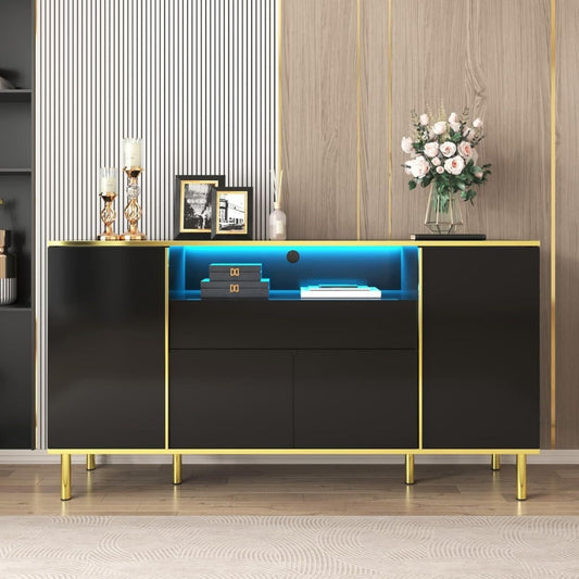 Buffet gris 40 x 150 x 80 cm