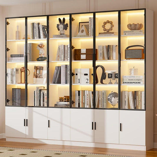 Vitrine 240 x 32 x 200 cm marron 12 portes