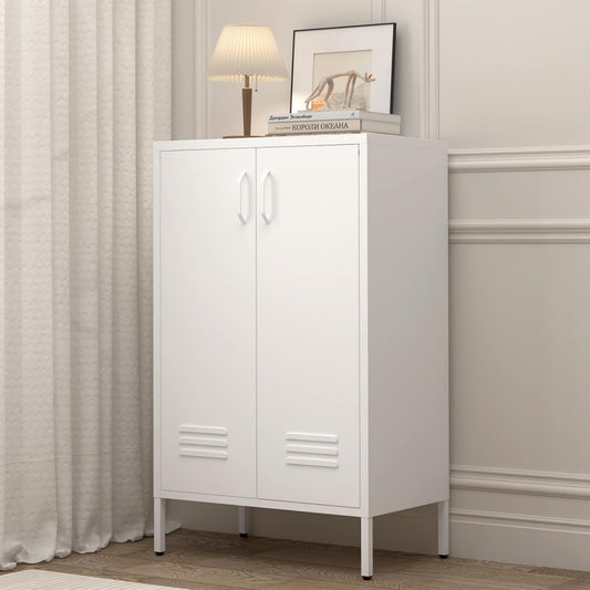 Armoire robuste structure metallique gris clair