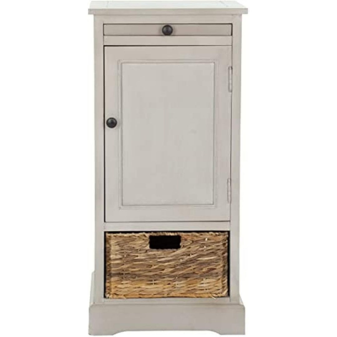 elegante table emboitable gris clair cachet vintage en bois