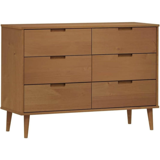 Coffre a tiroirs marron compact