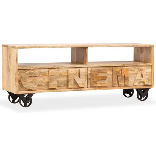 Meuble tele style industriel beige