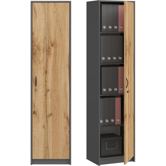 Armoire marron, bureau pour une decoration moderne