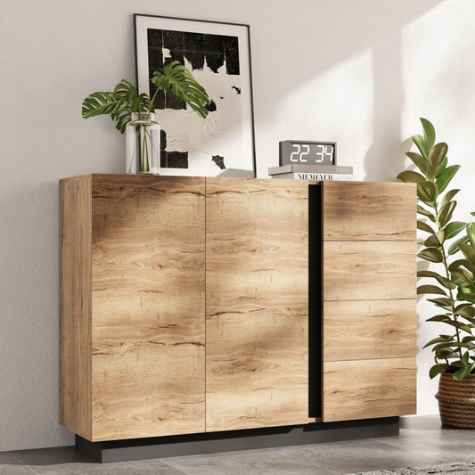 Buffet de rangement contemporain beige