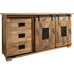 150 x 45 x 80 buffet marron structure metallique