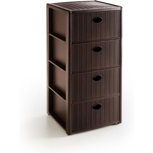 Commode bordeaux 4 tiroirs moderne