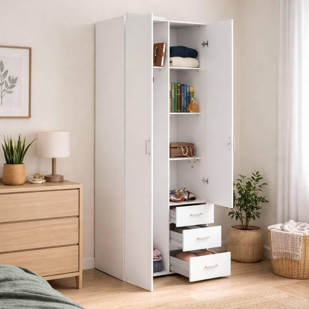 Penderie pour dressing gris clair moderne