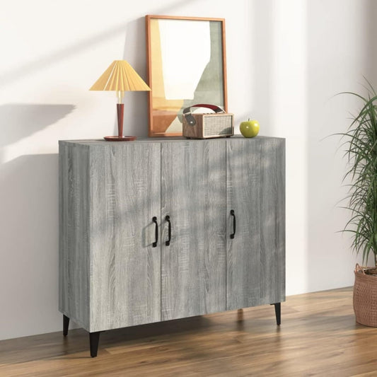 Buffet gris industriel 90 x 34 x 80 cm