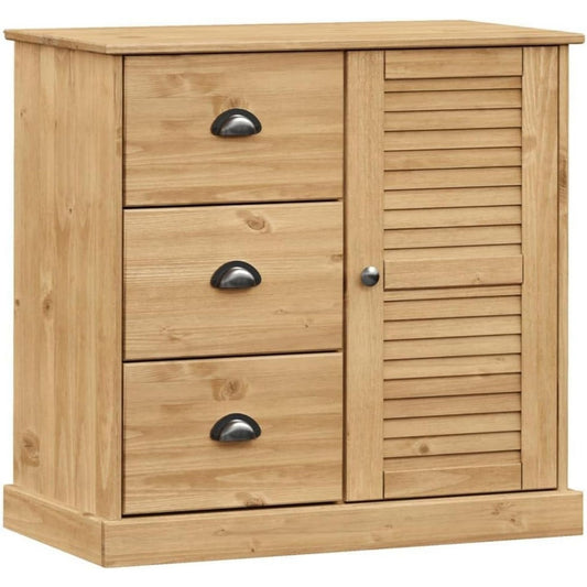Buffet aux lignes esprit rustique marron